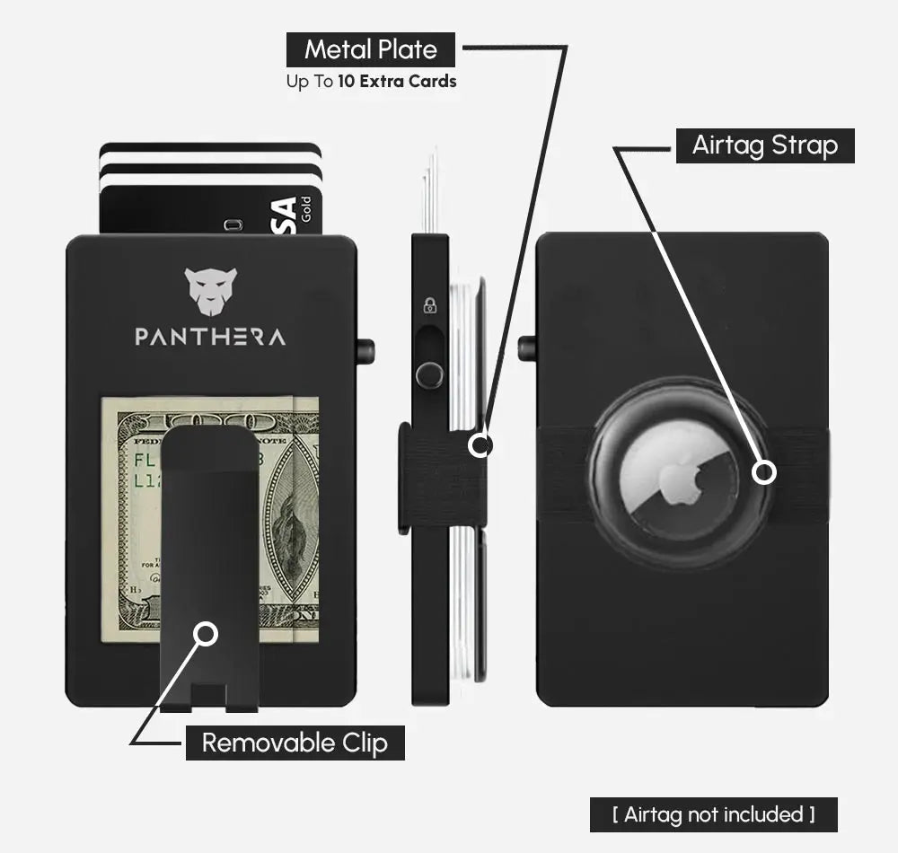 Valentine's Pack [ Magnetic Wallet W/ Airtag Solution + Multi-Tool Card + Leather Keychain with Tracker ]