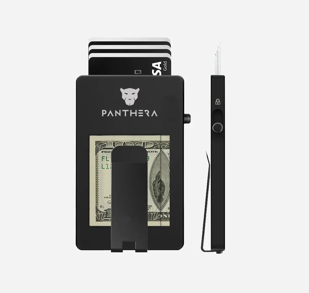 Black Magnetic Wallet - Panthera