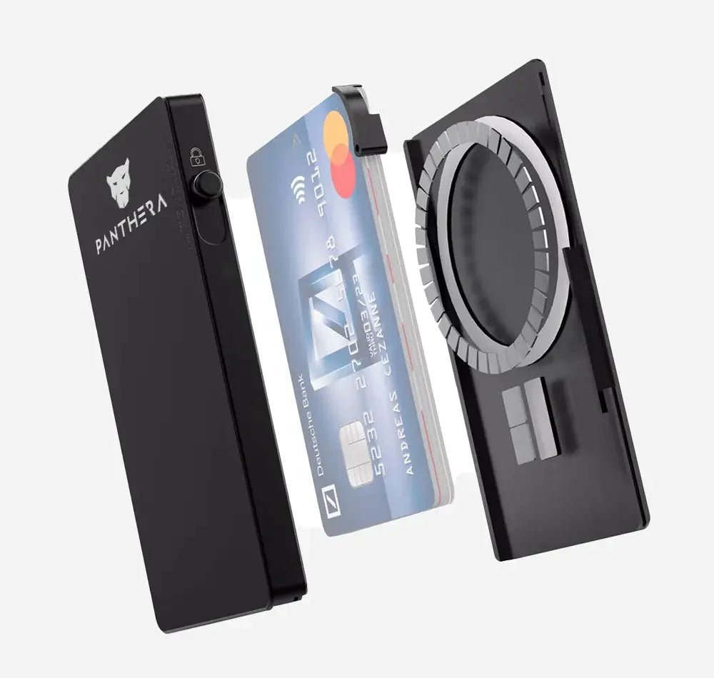 Minimalist Black Magnetic Wallet - Panthera